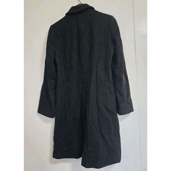 Banana Republic Coat Womens M Black Button Wool Blend Old Money Classic - Picture 5 of 8